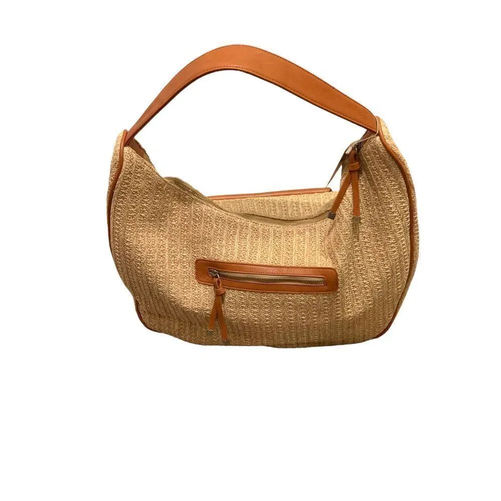 Anthropologie X Urban Originals Oversized Raffia Straw Shoulder Tote Bag